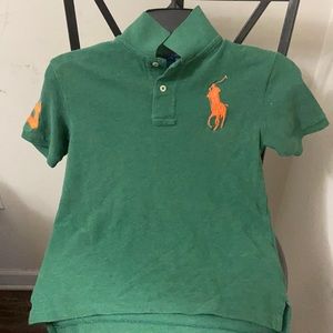 Green polo shirt